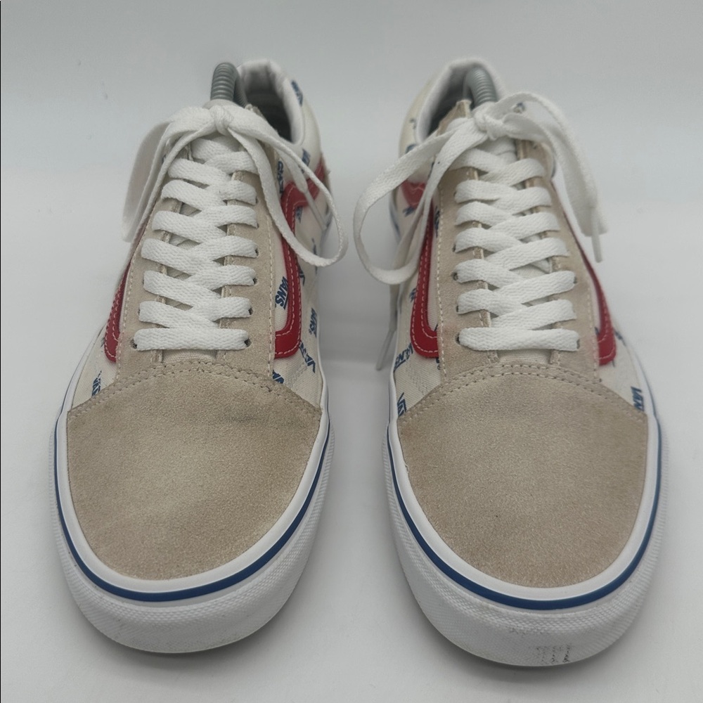 Vans Unisex Old Skool Cream White Low Top Sneakers Men Size 9.5 Womens Size 11.0 - Picture 7 of 14